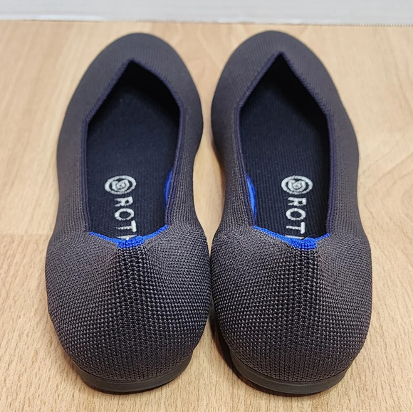 Rothys Grey Knit Round Toe Flats Women's size 8 like new - Picture 14 of 15